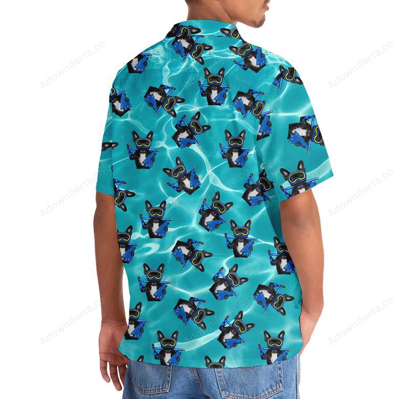 Scuba Diving Mask Dog Hawaiian Shirt