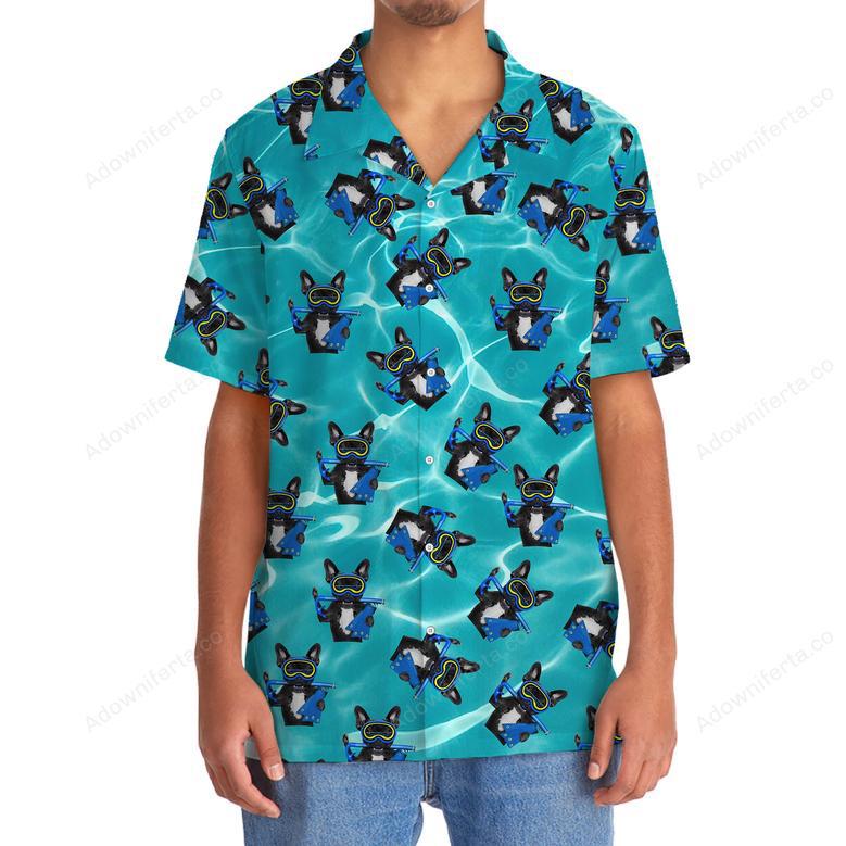 Scuba Diving Mask Dog Hawaiian Shirt