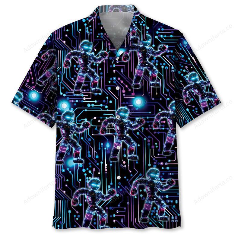 Semiconductor Chip Robot Hawaiian Shirt