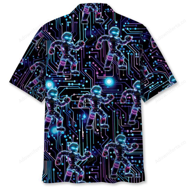 Semiconductor Chip Robot Hawaiian Shirt