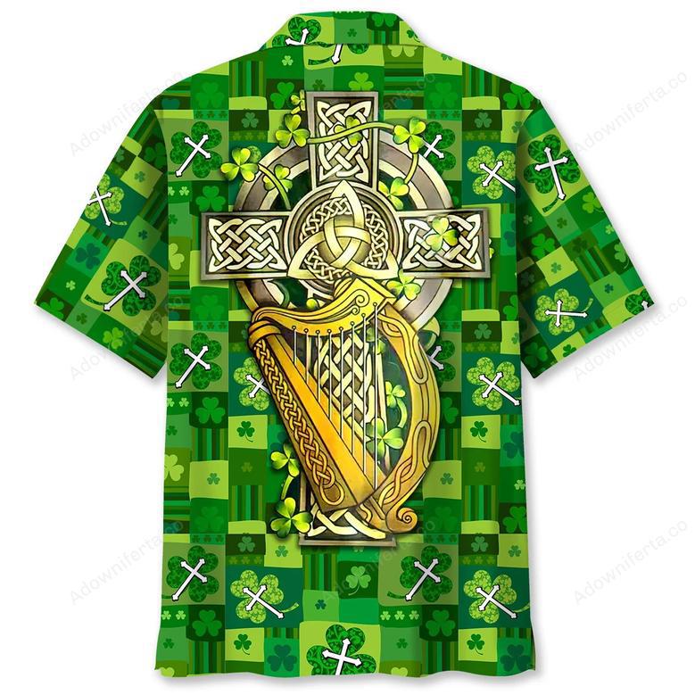 Shamrock Cross Irish St.Patrick Day Hawaiian Shirt