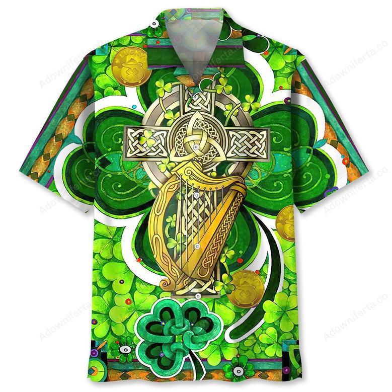 Shamrock Green Irish St.Patrick Day Hawaiian Shirt