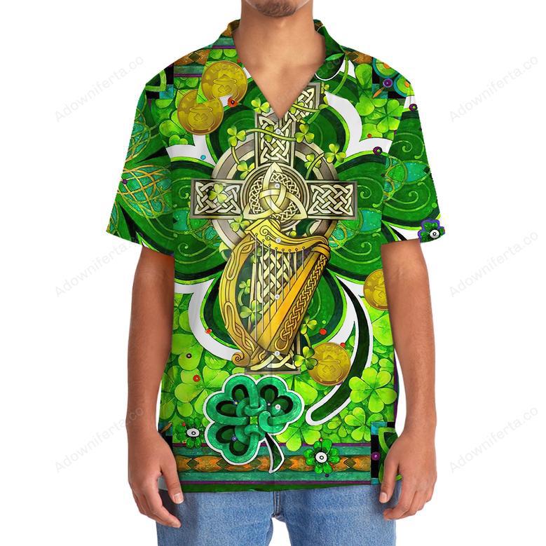 Shamrock Green Irish St.Patrick Day Hawaiian Shirt