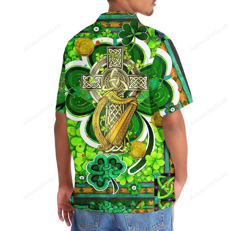 Shamrock Green Irish St.Patrick Day Hawaiian Shirt