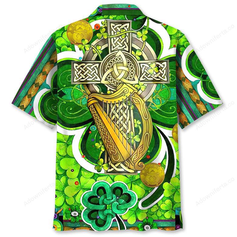 Shamrock Green Irish St.Patrick Day Hawaiian Shirt