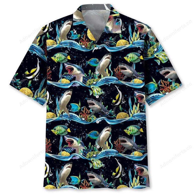 Shark Under Sea Hawaiian Shirt