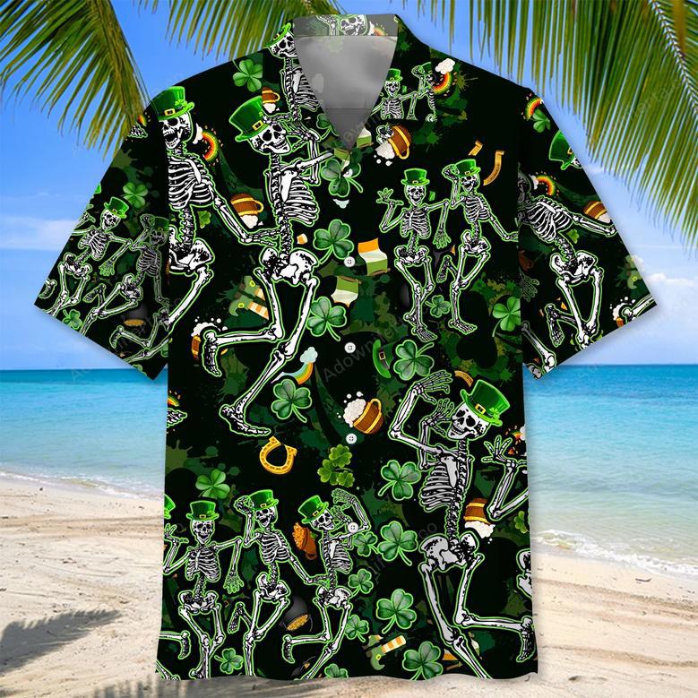 Skeleton Irish St.Patrick Day Hawaiian Shirt