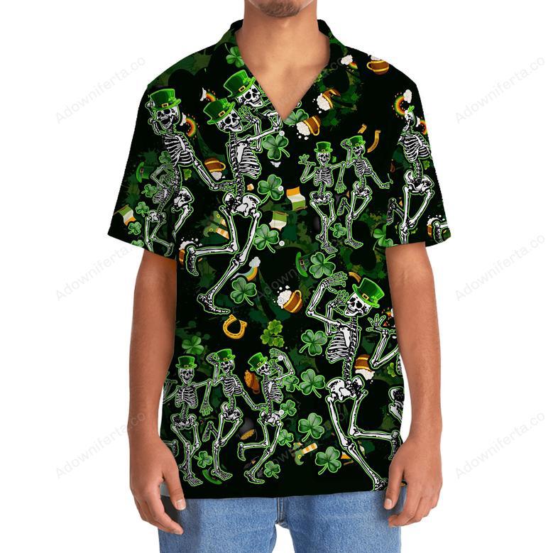 Skeleton Irish St.Patrick Day Hawaiian Shirt