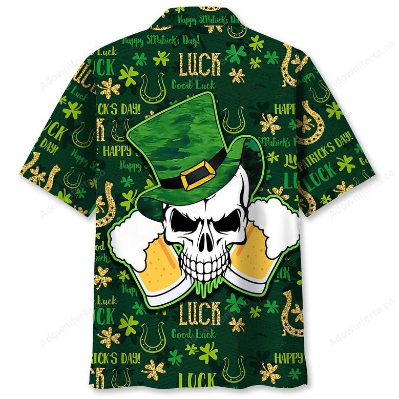 Skull Beer Green Irish St.Patrick Day Hawaiian Shirt