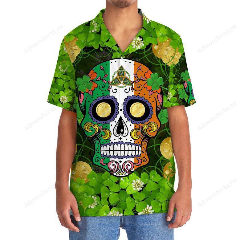 Skull Irish St.Patrick Day Hawaiian Shirt