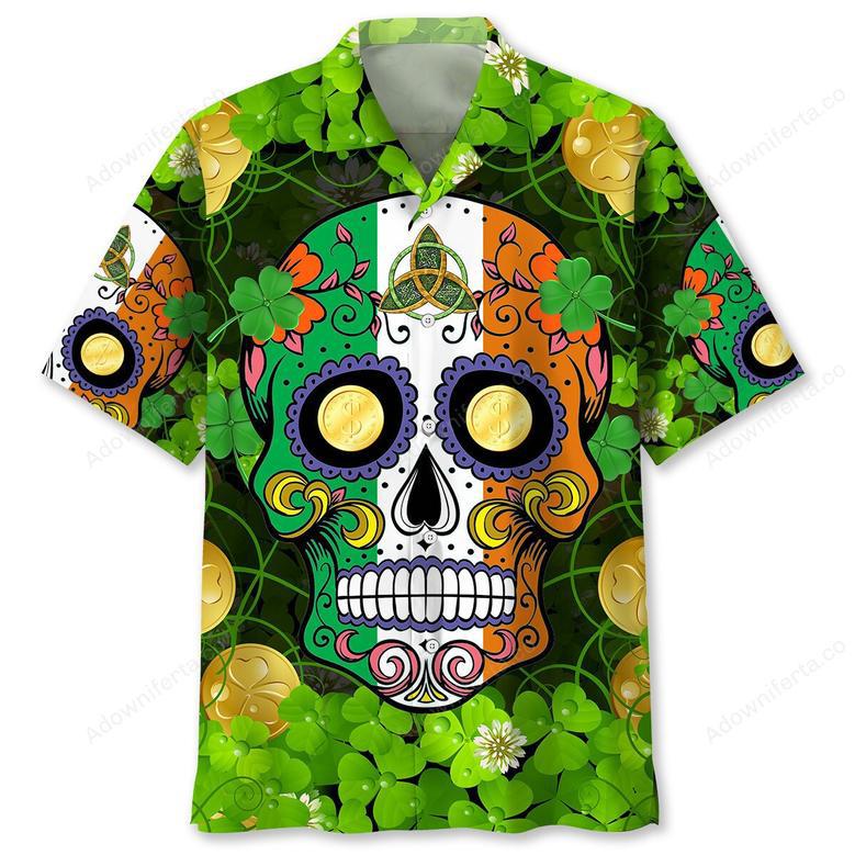 Skull Irish St.Patrick Day Hawaiian Shirt