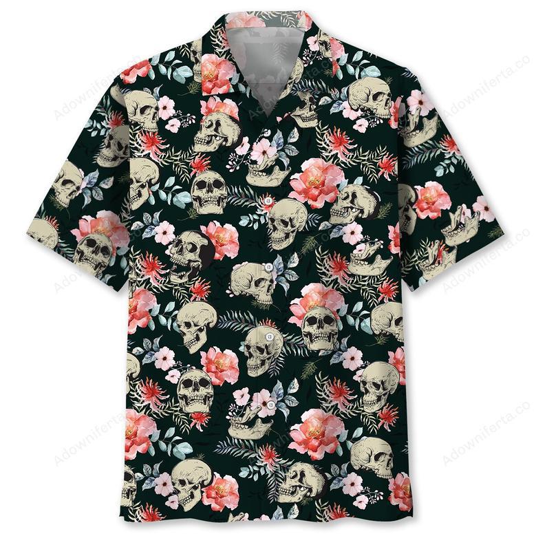 Skull Roses Hawaiian Shirt