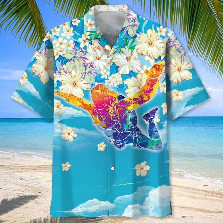 Skydiving Tropical Hawaiian Shirt