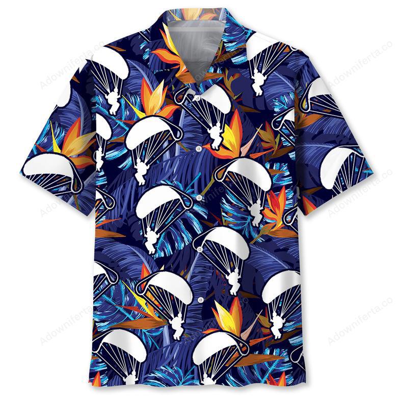 Skydiving Tropical Hawaiian Shirt