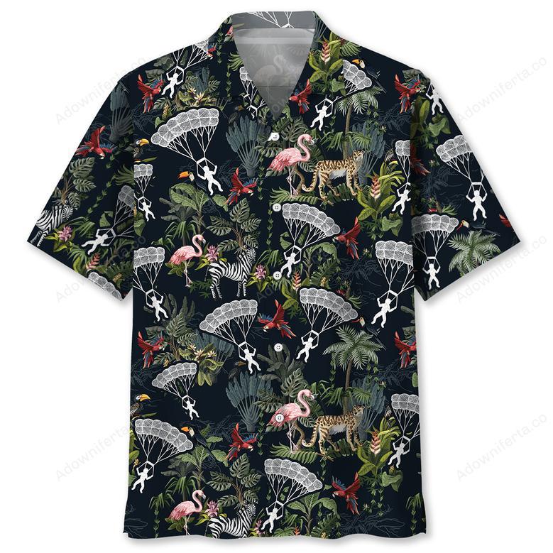 Skydiving Tropical Hawaiian Shirt