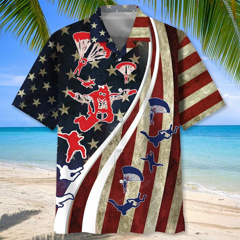 Skydiving Vintage Hawaiian Shirt