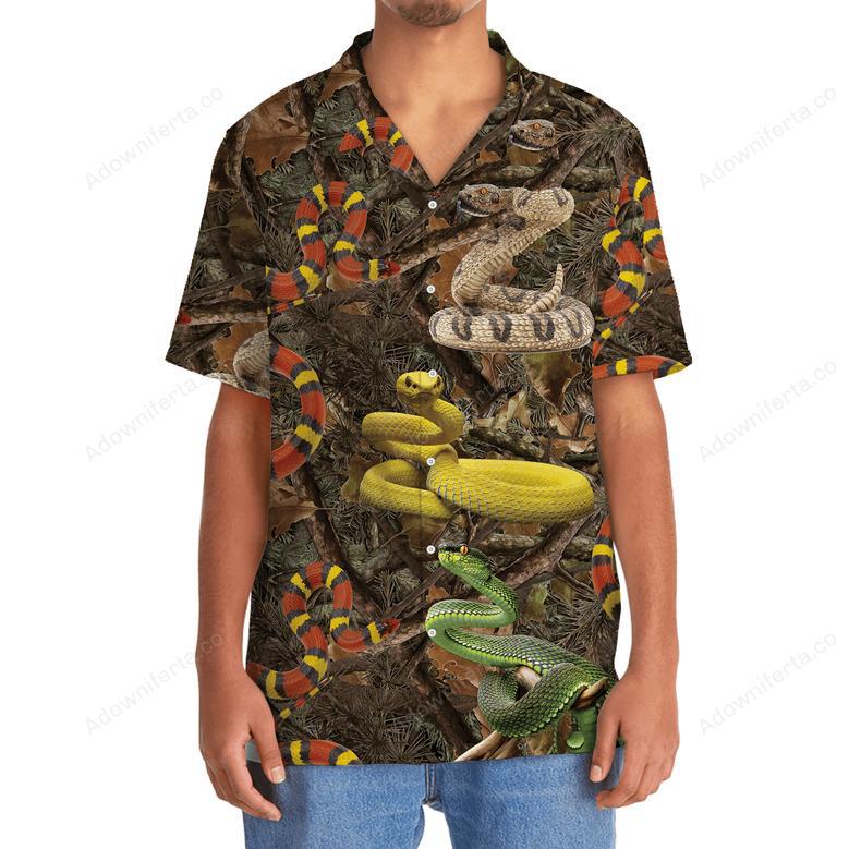 Snake Camouflage Hawaiian Shirt