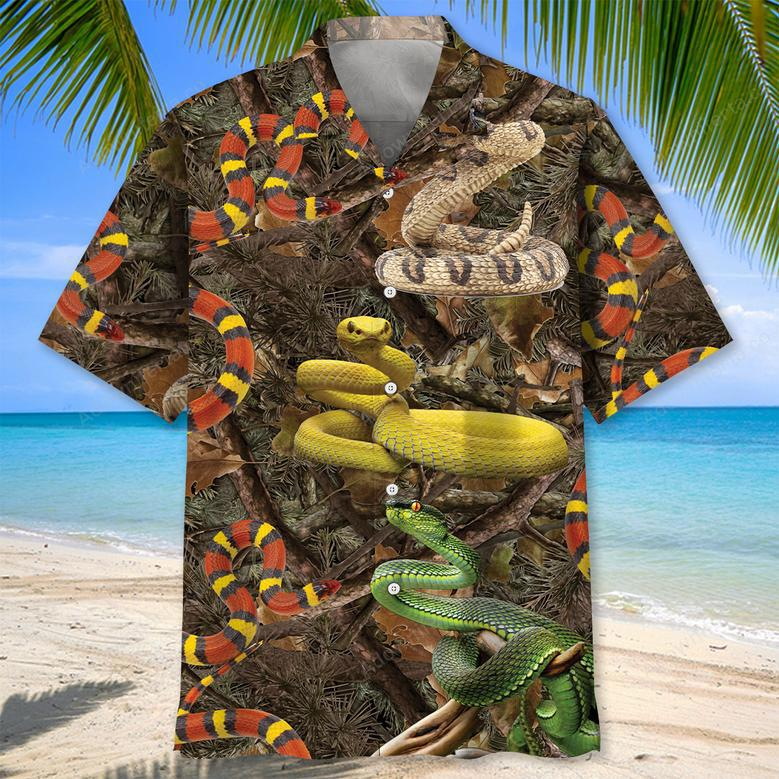 Snake Camouflage Hawaiian Shirt