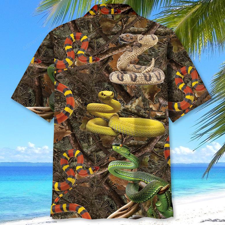 Snake Camouflage Hawaiian Shirt