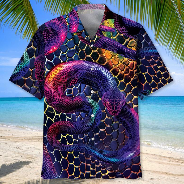 Snake Neon Hawaiian Shirt