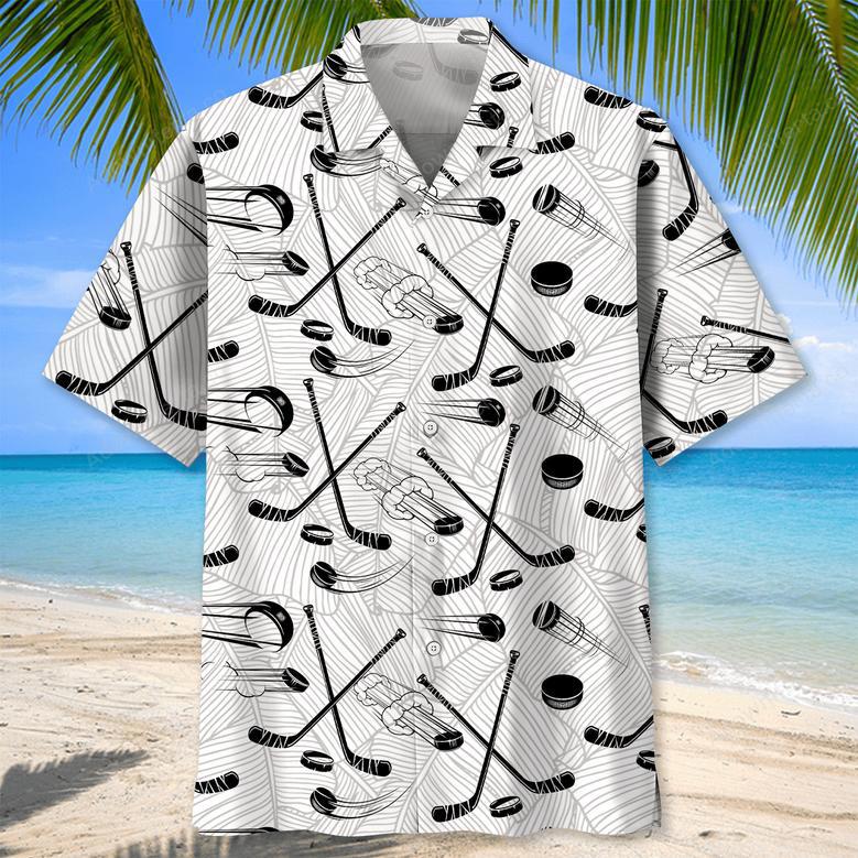 Some Men Are Just Born With Hockey In Their Soul Hawaiian Shirt