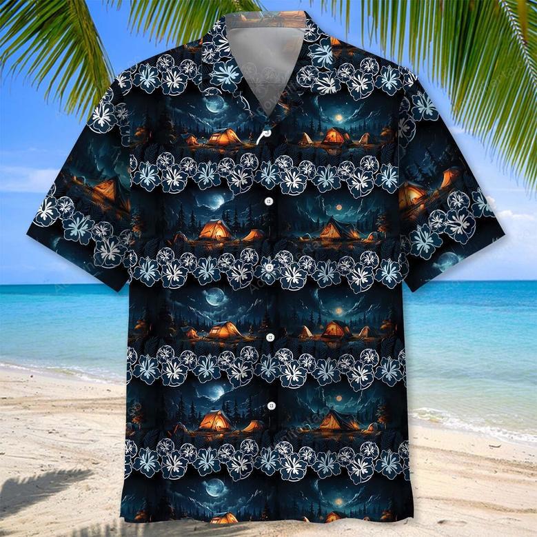 Stary Night Camping Hawaiian Shirt