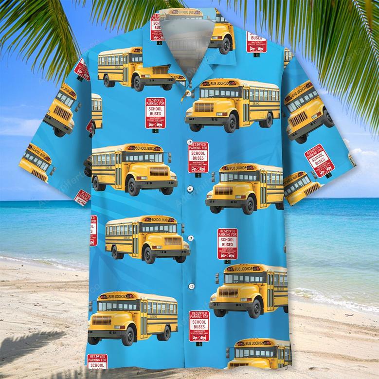 Stop School Bus Hawaiian Shirt