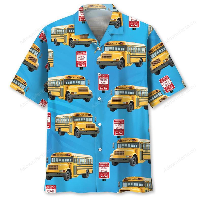 Stop School Bus Hawaiian Shirt