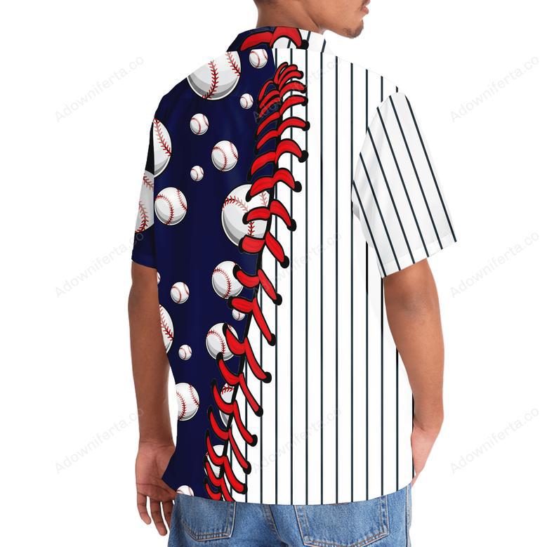 Stripes Baseball Hawaiian Shirt