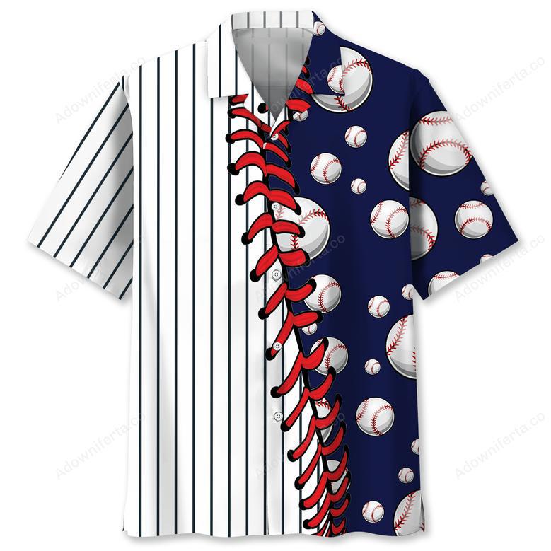 Stripes Baseball Hawaiian Shirt