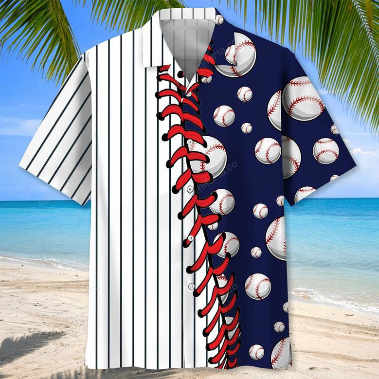 Stripes Baseball Hawaiian Shirt