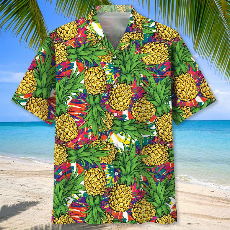 Summer Pineapple Hawaiian Shirt Men