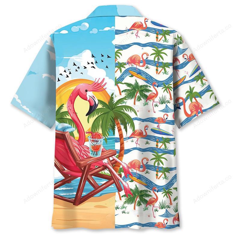 Summer Vacation Flamingo Hawaiian Shirt