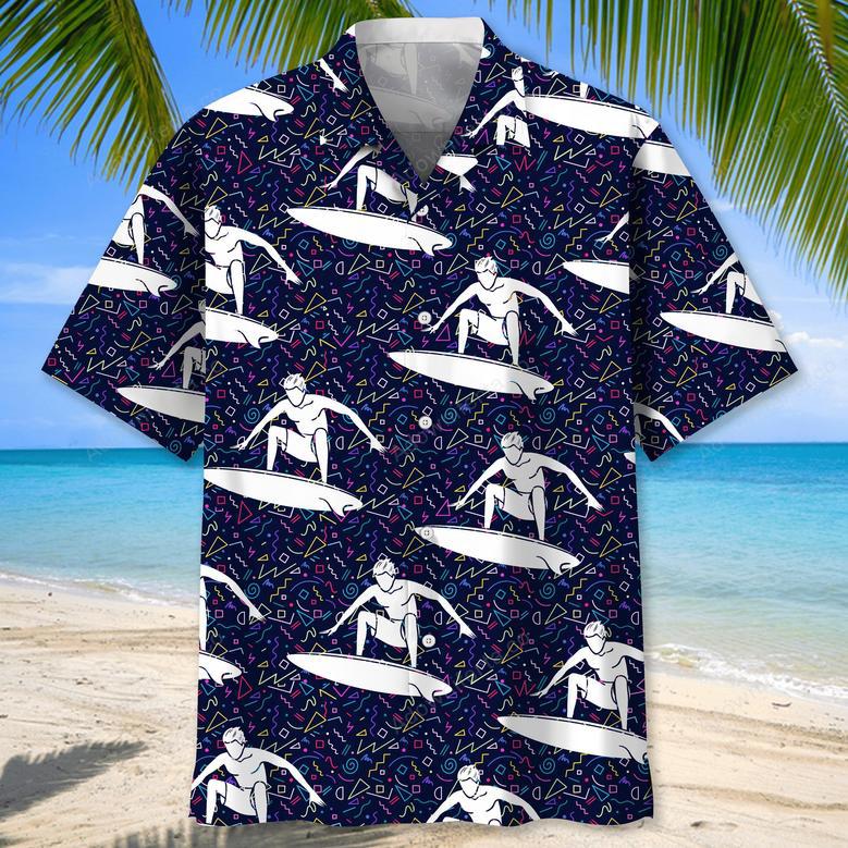 Surfing Color Hawaiian Shirt