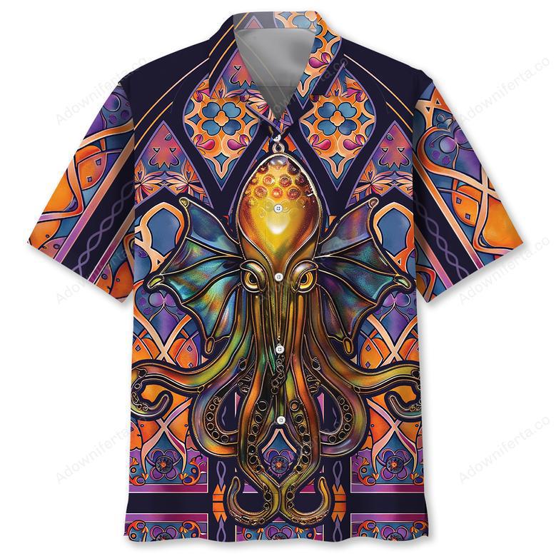 Temple Of Octopus Art Hawaiian Shirt