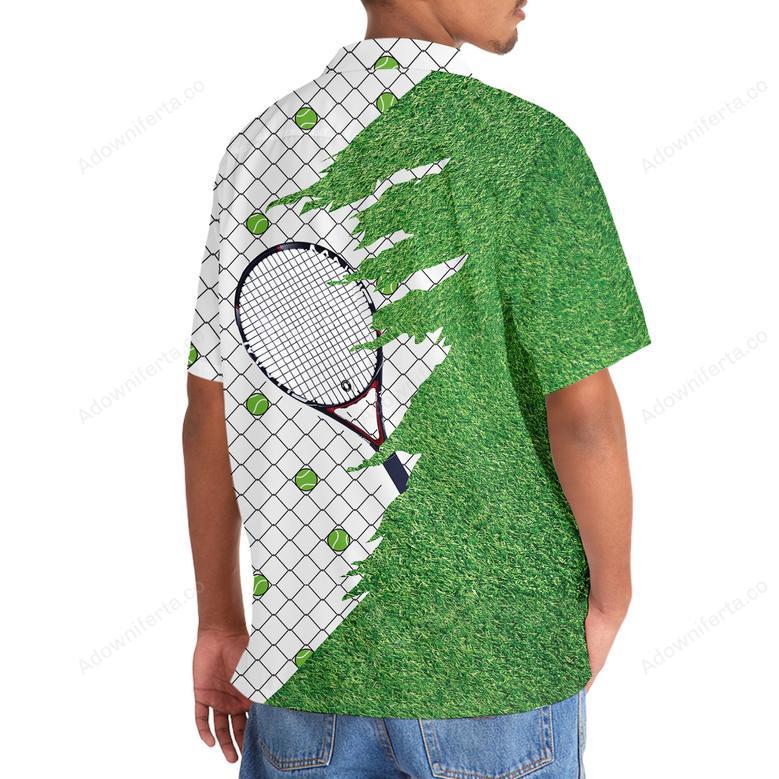 Tennis Green Hawaiian Shirt