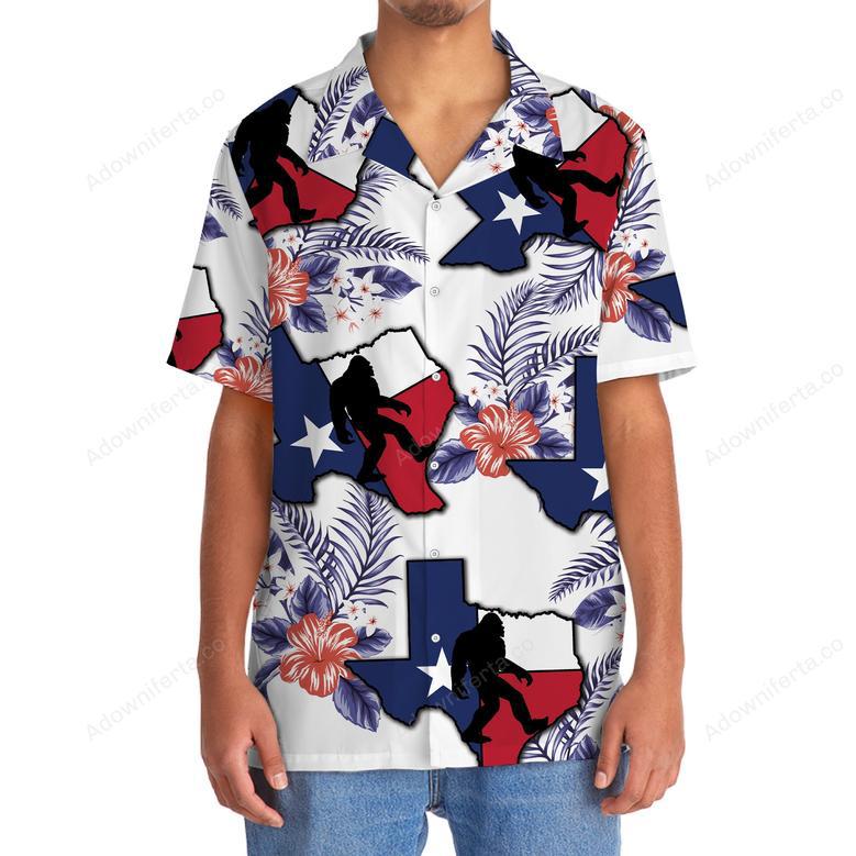 Texas Bigfoot Hawaiian Shirt