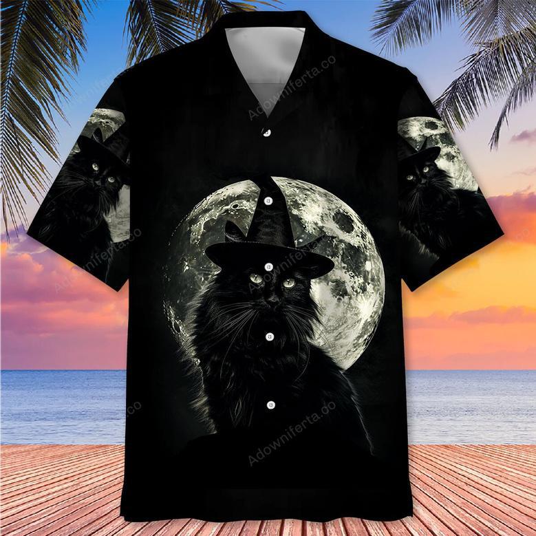 The Black Cat Night Hawaiian Shirt