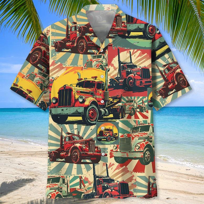 Tow Truck Retro Hawaiian Shirt