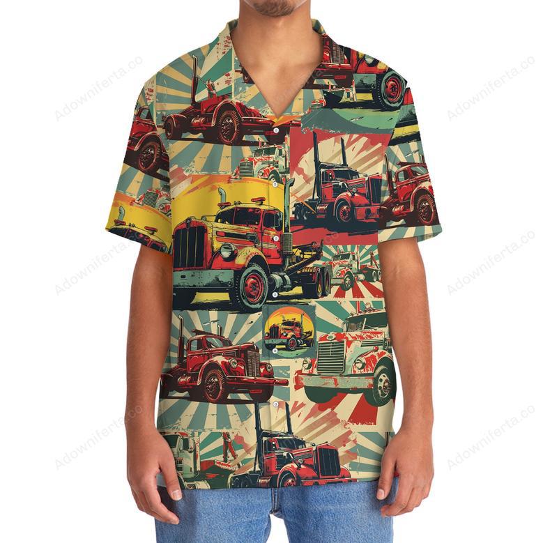 Tow Truck Retro Hawaiian Shirt