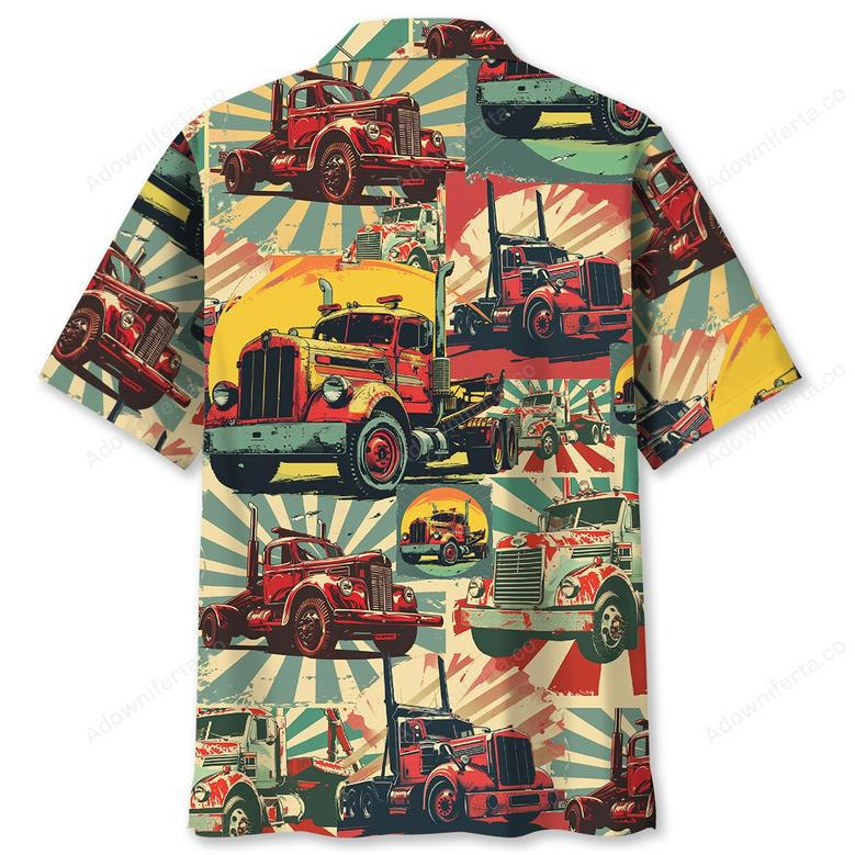 Tow Truck Retro Hawaiian Shirt