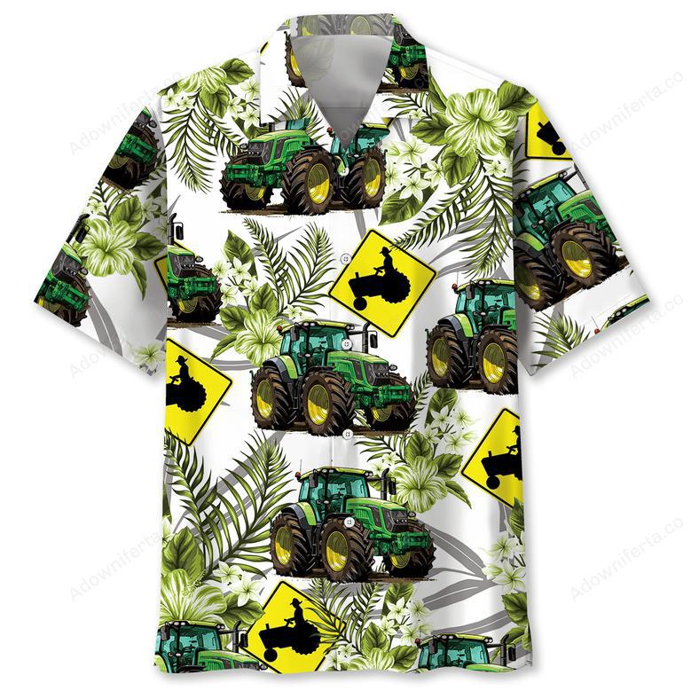 Tractor Crossing Hawaiian Shirt