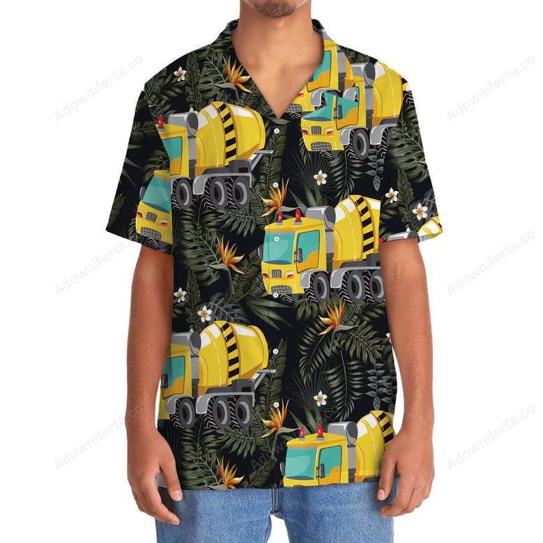 Tropical Concrete Mixer Truck Hawaiian Shirt