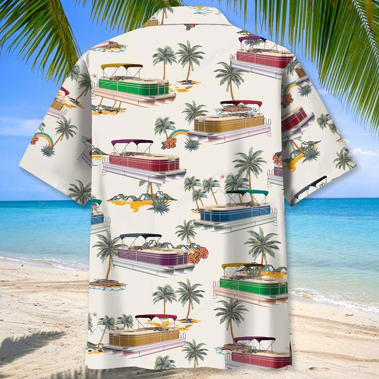 Tropical Palm Tree Pontoon Hawaiian Shirt