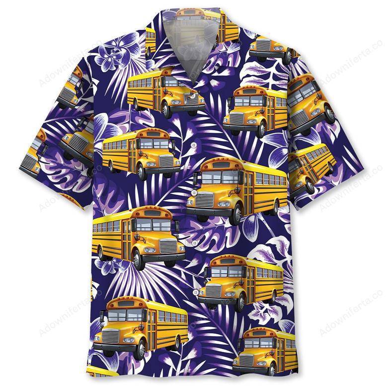 Tropical School Bus Hawaiian Shirt