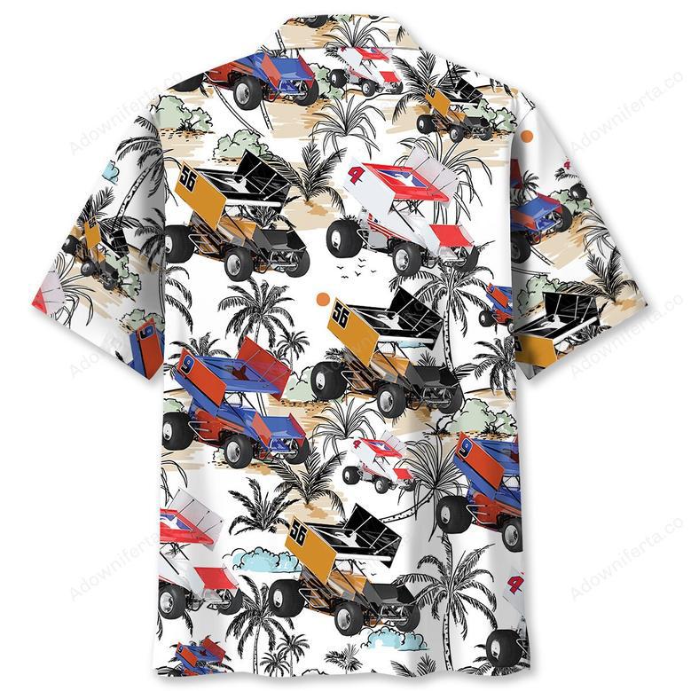 Tropical Sprint Car Racing Hawaiian Shirt