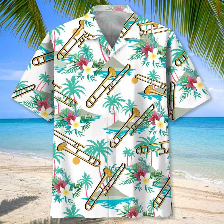 Tropical Trombone Party Hawaiian Shirt