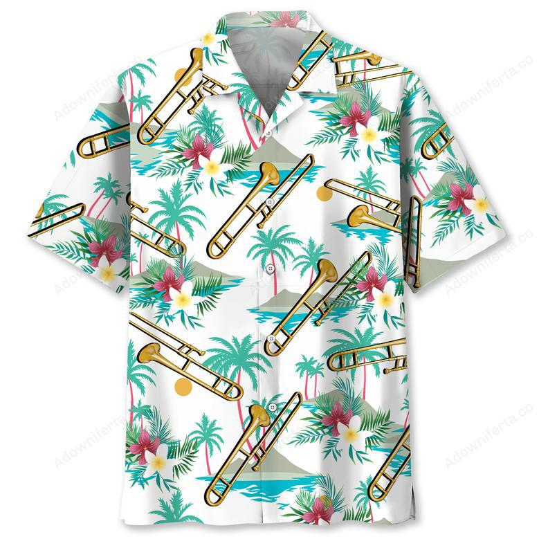 Tropical Trombone Party Hawaiian Shirt