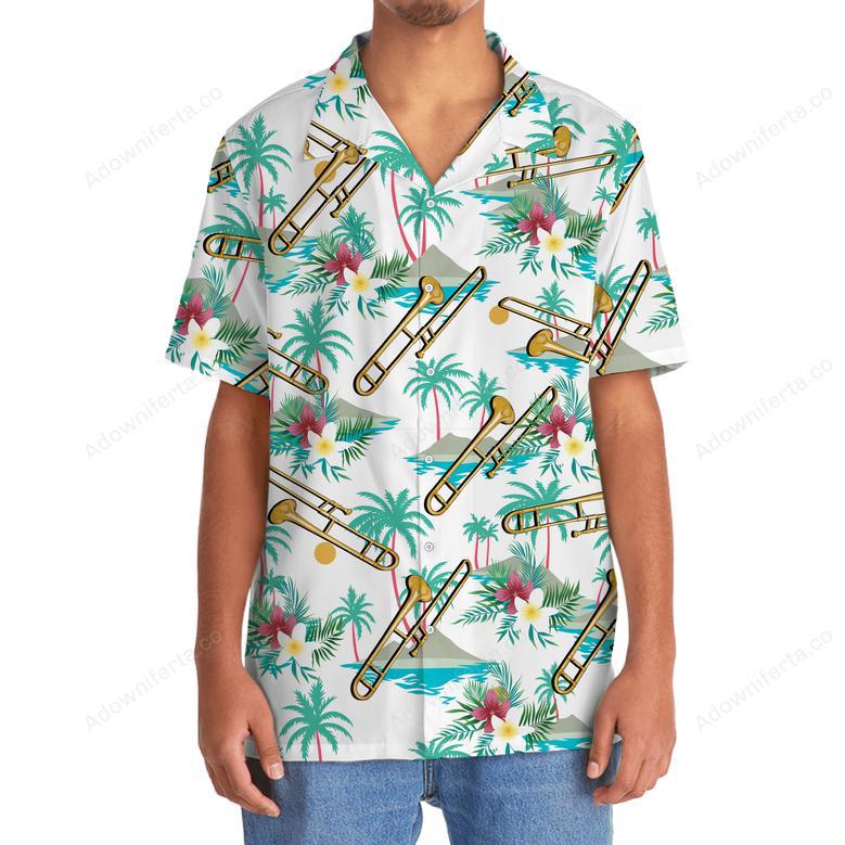 Tropical Trombone Party Hawaiian Shirt