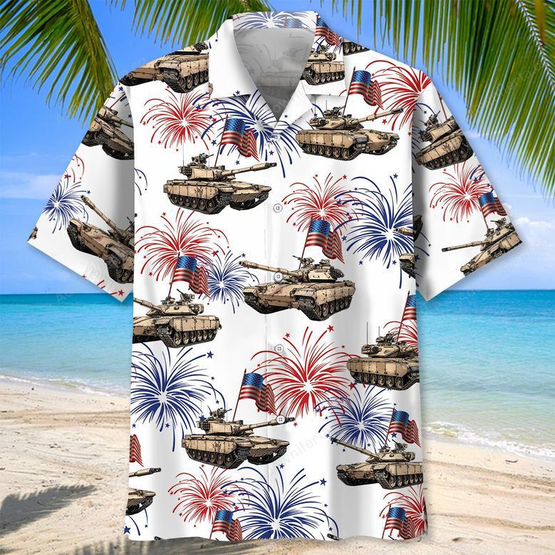 Tropical USA Tank Veteran Hawaiian Shirt